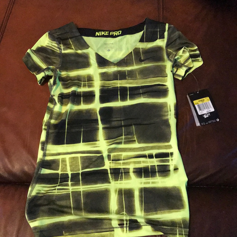 Nike Pro V neck shirt- women’s size Small.